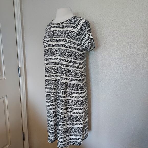 J. Jill Wearever Collection Black & White Paisley Casual Shift Dress Size S - Picture 9 of 11